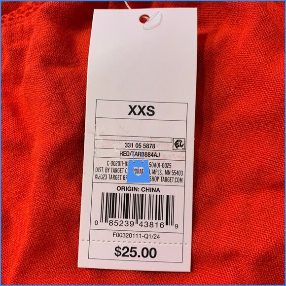 XXS - Womens Linen Bow-Front Maxi Skirt - Wild Fable - Red - Picture 3 of 5